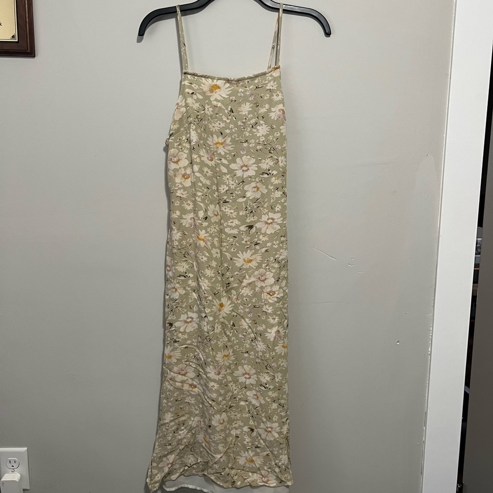 Floral Print Dress with Spaghetti Straps